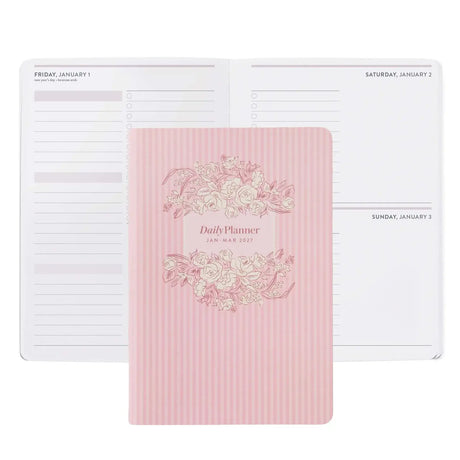 Erin Condren Q1 2027 Daily Petite Planner: Quarterly planner cover shown with open daily pages
