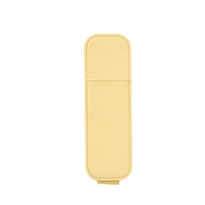 Erin Condren Butter Elastic Band Pen Holder: Front of Butter vegan leather pen holder