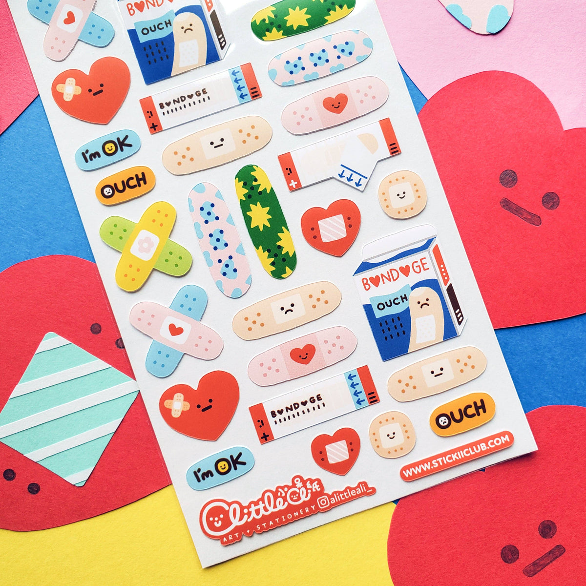 STICKII Ouch! All Better sticker sheet detail