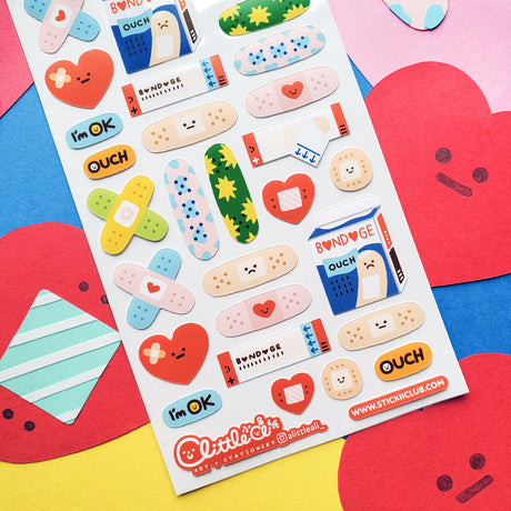 STICKII Ouch! All Better sticker sheet detail