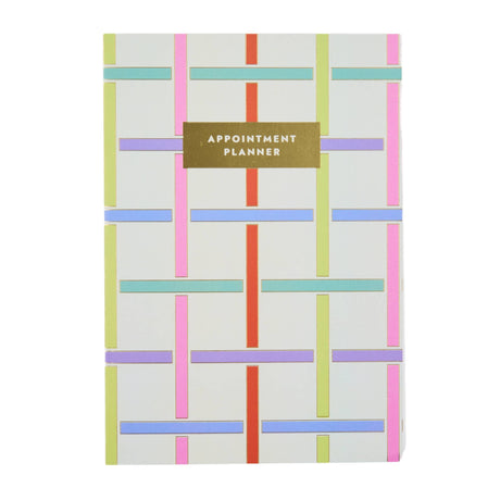 Erin Condren Appointment Book Petite Planner - A pastel  Appointment planner with a geometric pattern on a white background