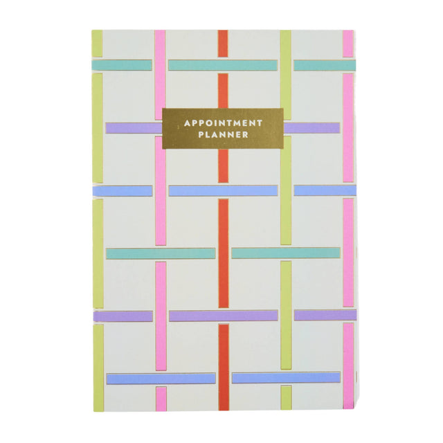 Erin Condren Appointment Book Petite Planner - A pastel  Appointment planner with a geometric pattern on a white background