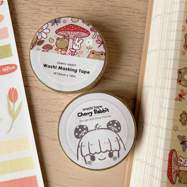 Kawaii Frog Friends Washi Tape