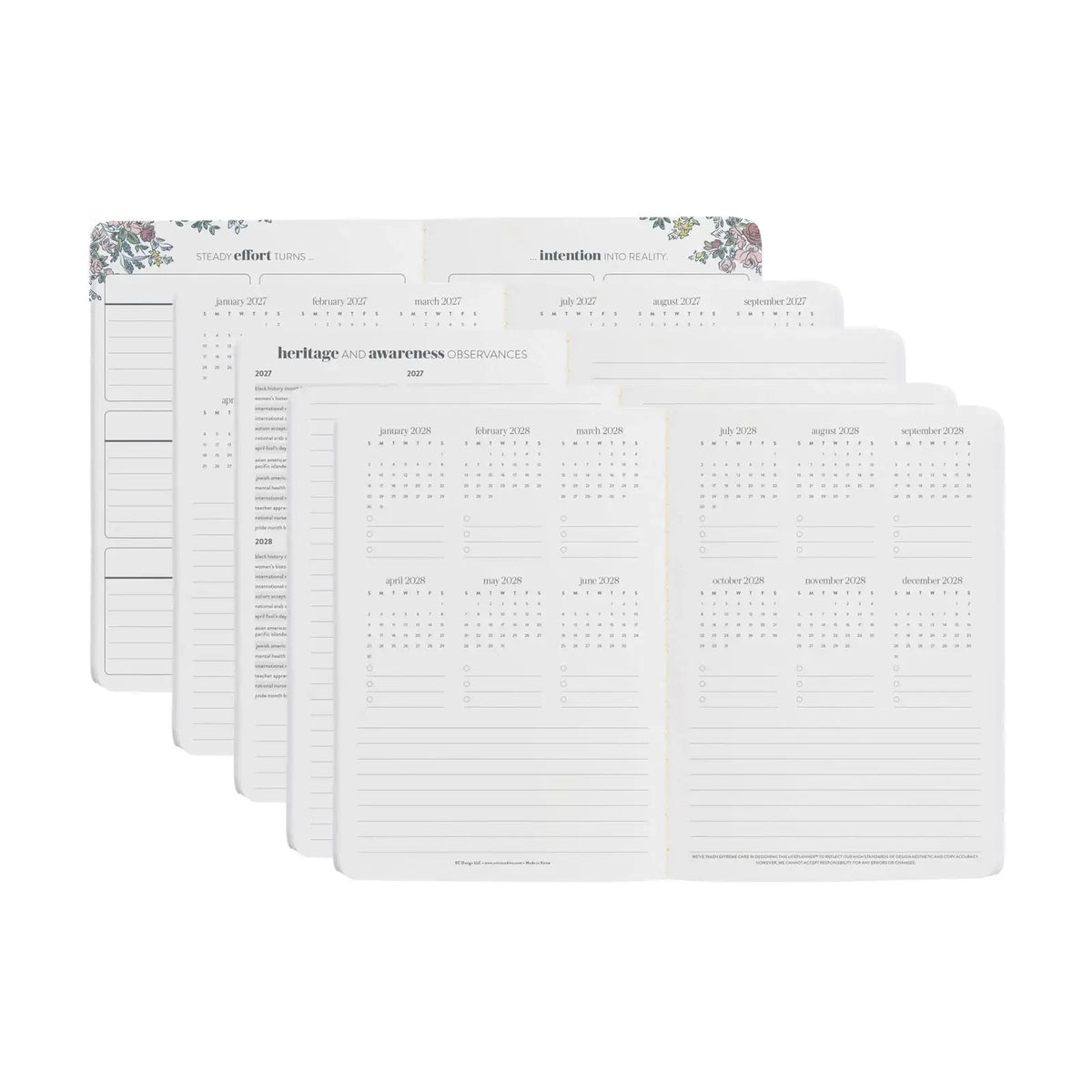 Erin Condren LifePlanner: Overview of several Softbound LifePlanner interior layouts