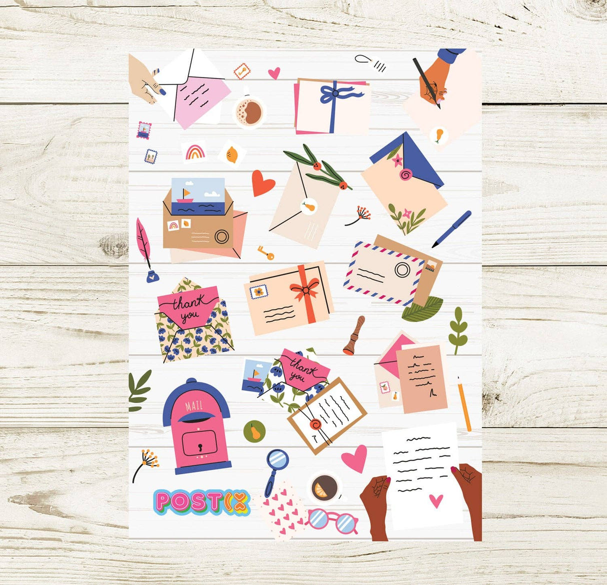 Letter Writing Love Sticker Sheet