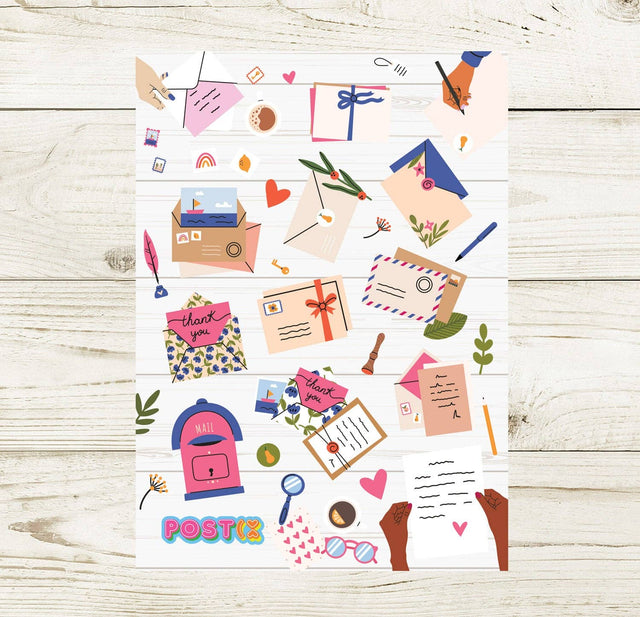 Letter Writing Love Sticker Sheet