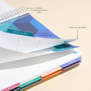 Erin Condren 7x9 Hexagon Daily Duo Planner - 12-month Dated 2026 Jan - Dec