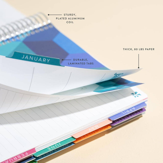 Erin Condren 7x9 Hexagon Daily Duo Planner - 12-month Dated 2026 Jan - Dec