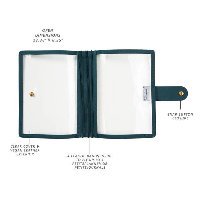 Erin Condren Peacock Petite Planner Clear Folio