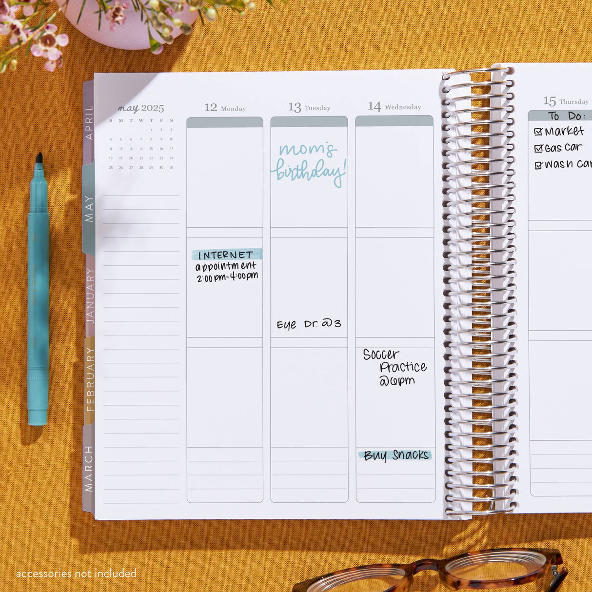 Erin Condren 7x9 Bold Blooms Life Planner - Vertical Dated Jul 2024 Jun 2025