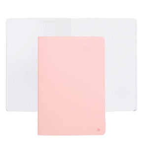 Erin Condren Blush Dot Grid Petite Journal: Blush cover shown with an open dot grid spread