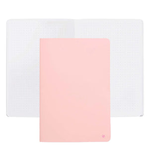 Erin Condren Blush Dot Grid Petite Journal: Blush cover shown with an open dot grid spread