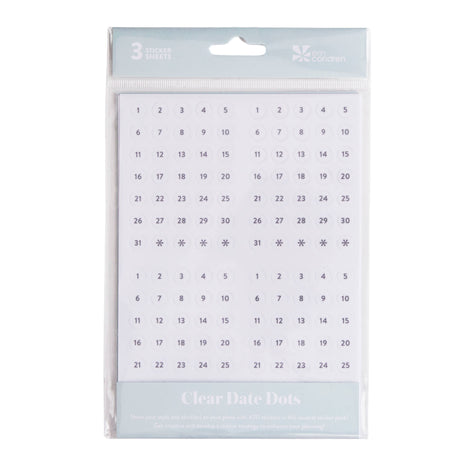 Erin Condren Transparent Date Dots Stickers