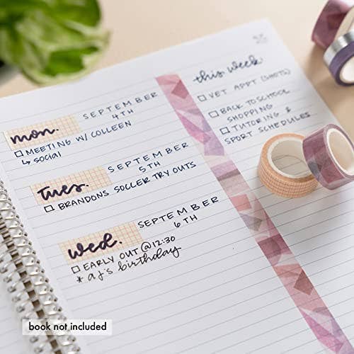 Erin Condren Washi Tape Harmony Neutral Set