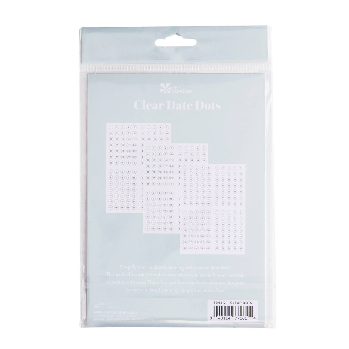 Erin Condren Transparent Date Dots Stickers