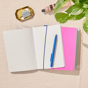 Erin Condren planner folio: Open lined Petite Journal held inside the Royal Blue folio