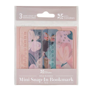 Erin Condren Bold Blooms Mini Snap-In Bookmark Trio