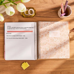 Erin Condren Petite Planner: Monthly notes page beside a floral divider