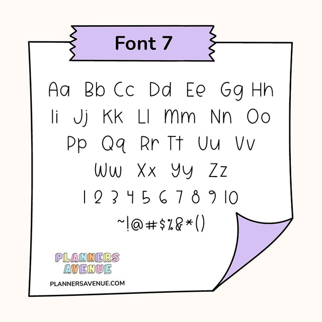 Custom Tiny Text Planner Stickers | Single Line