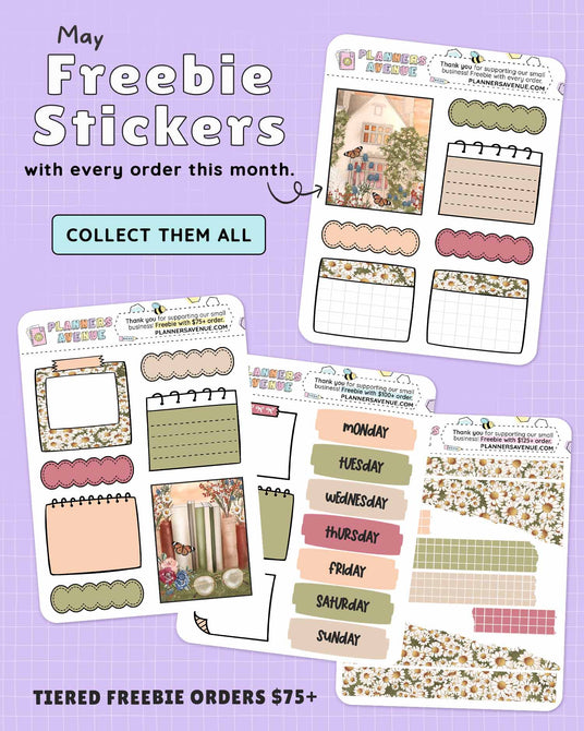 Free Planner Stickers with every order this month at Planners Avenue