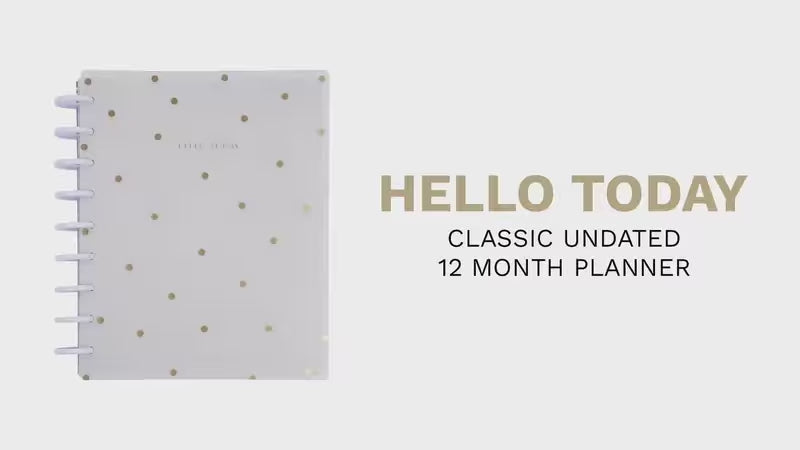 Happy Planner Hello Today Classic Horizontal Undated 12 Month