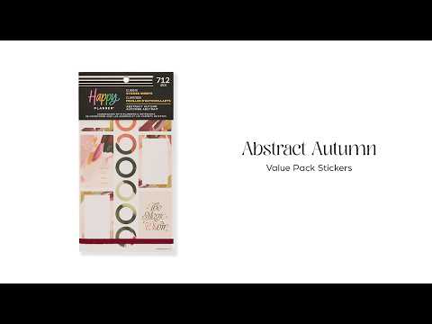 Happy Planner Abstract Autumn sticker book flip-through