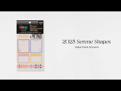 Happy Planner Serene Shapes Mini Sticker Book - Value Pack