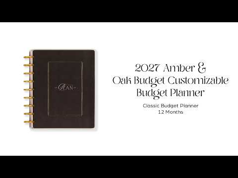 The Happy Planner Amber & Oak Classic 2027 Budget Planner supplier walkthrough