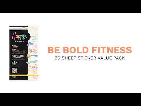 Happy Planner Be Bold Fitness Classic Sticker Book Value Pack