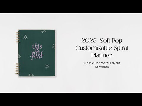 *IMPERFECT* Happy Planner Soft Pop Classic 12-Month Dated 2025-2026 - Horizontal Spiral Twin Loop