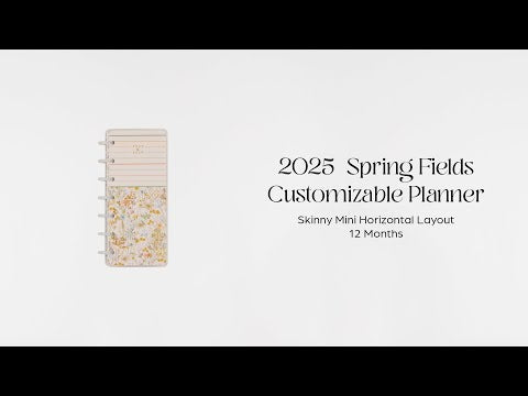 Happy Planner Spring Fields Skinny Mini 12-Month Dated 2025-2026 - Horizontal