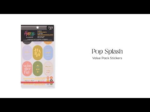 Happy Planner Pop Splash Classic Sticker Book