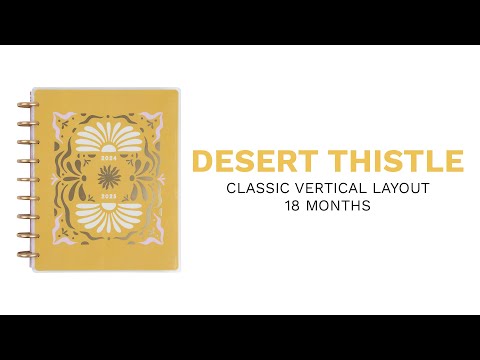 Happy Planner Desert Thistle Classic | Vertical 18-Months Dated Jul 2024 Dec 2025