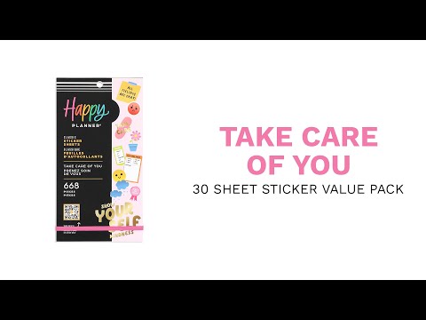 Happy Planner Take Care of You Classic Sticker Book Value Pack