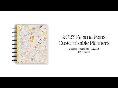 Happy Planner Pajama Plans Classic Horizontal Planner 2027 supplier video