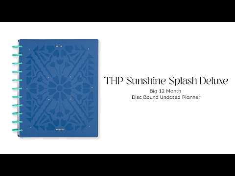 Happy Planner Deluxe Sunshine Splash Big 12-Month Undated Planner - Dashboard