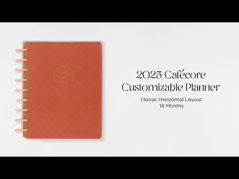 Happy Planner Cafecore Classic 18-Month Dated 2025-2026 - Horizontal
