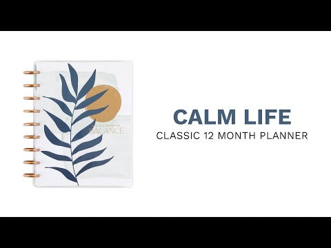 *IMPERFECT* Happy Planner CLASSIC Calm Life - Stress Management 12-Months Dated Jan - Dec 2024