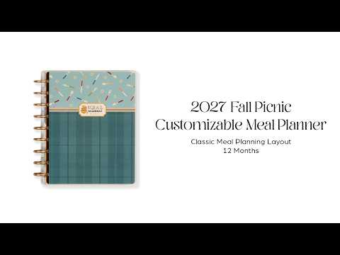 The Happy Planner Fall Picnic Classic 2027 Meal Planner supplier walkthrough