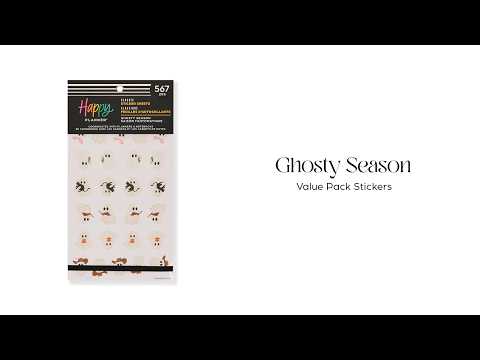 Happy Planner Ghosty Season Classic Sticker Book flip-through
