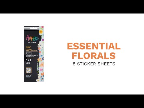 Happy Planner Essential Florals 8 Sticker Sheets
