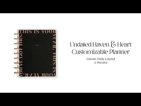 Happy Planner Haven & Heart Classic daily undated four-month planner video