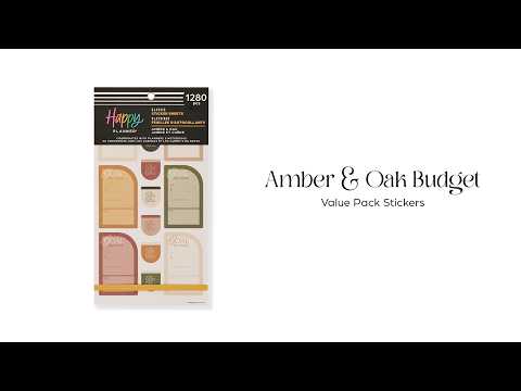 Happy Planner Amber & Oak Budget sticker book flip-through