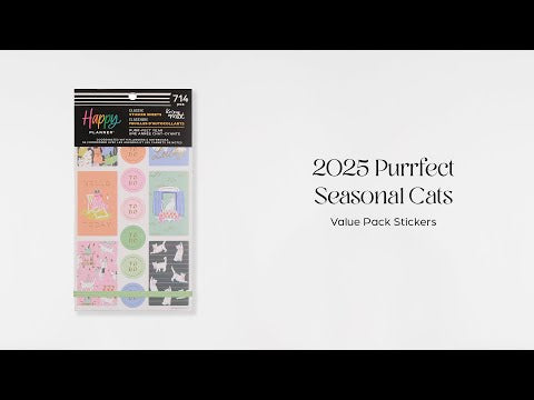Happy Planner Purrfect Year Classic Sticker Book - Value Pack
