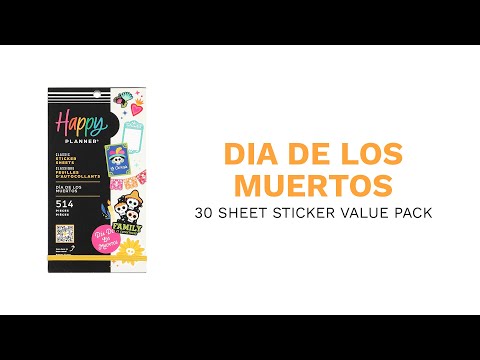Happy Planner Dia De Los Muertos Classic Sticker Book Value Pack