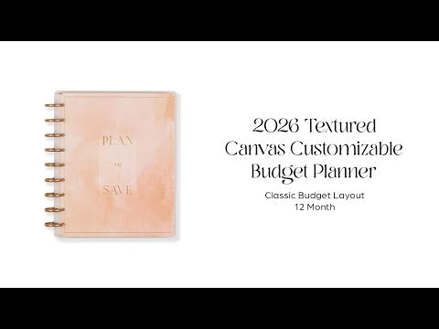 Happy Planner Classic Textured Budget Planner - 12 Month Dated 2026