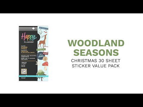 Happy Planner Woodland Seasons Christmas Classic Sticker Book Value Pack