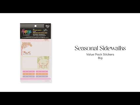 Happy Planner Seasonal Sidewalks Big sticker book flip-through