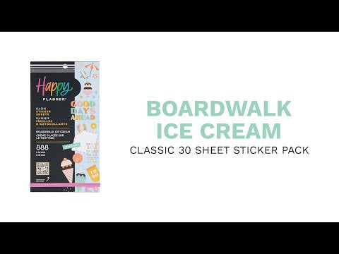 Happy Planner Boardwalk Ice Cream Classic Sticker Book