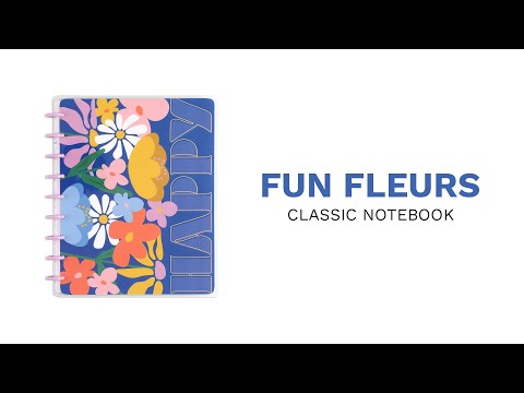 Happy Planner Fun Fleurs Classic Notebook flip through